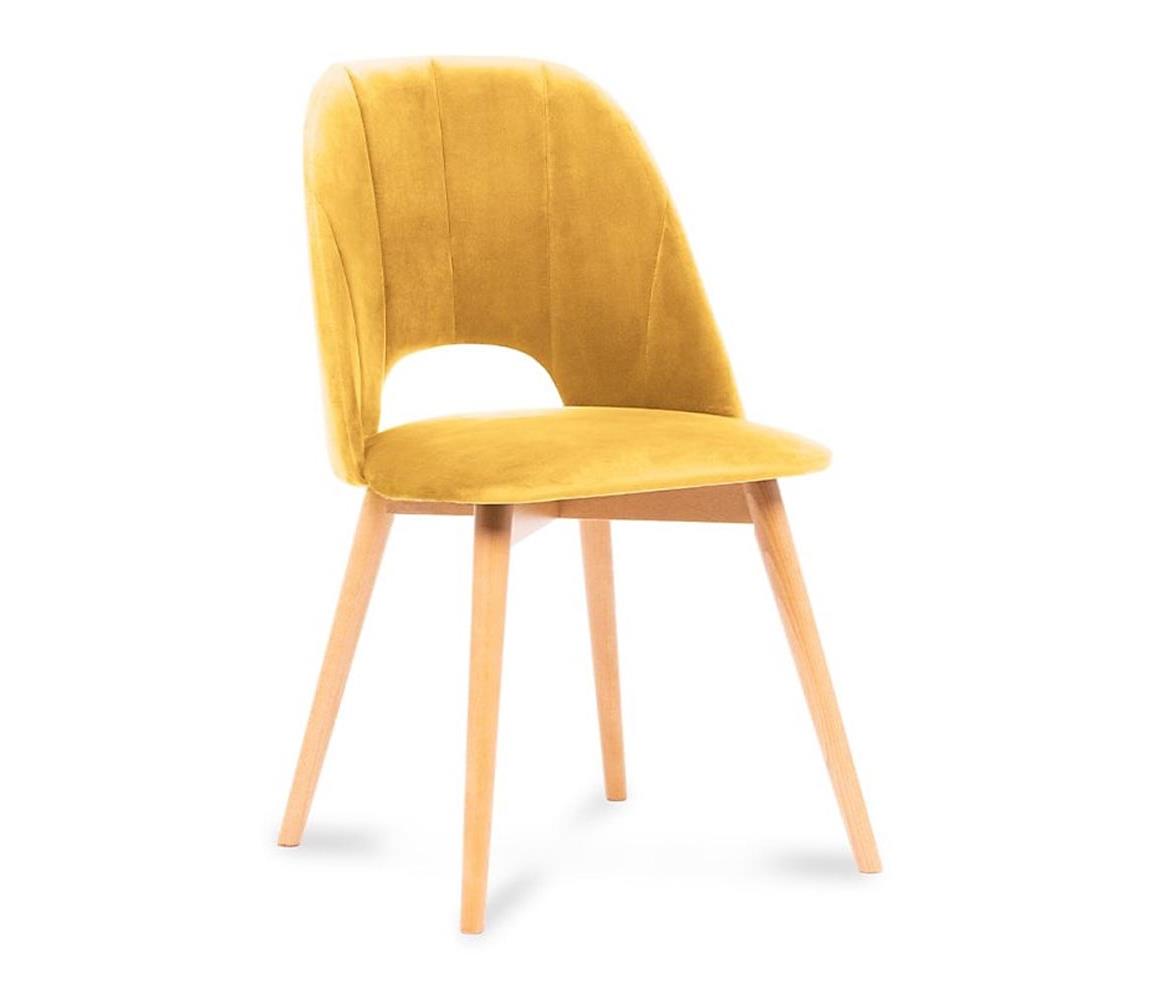 Konsimo Sp. z o.o. Sp. k. Étkezőszék TINO 86x48 cm sárga/bükkfa