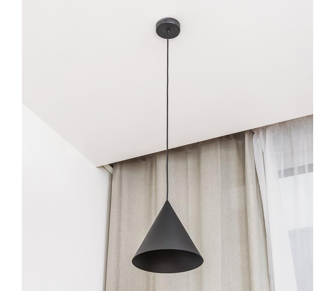 ETNA II kábeles függőlámpa 1xE27/15W/230V, átm. 25 cm, fekete W