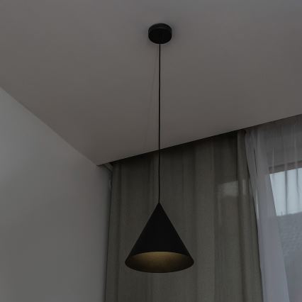 ETNA II kábeles függőlámpa 1xE27/15W/230V, átm. 25 cm, fekete