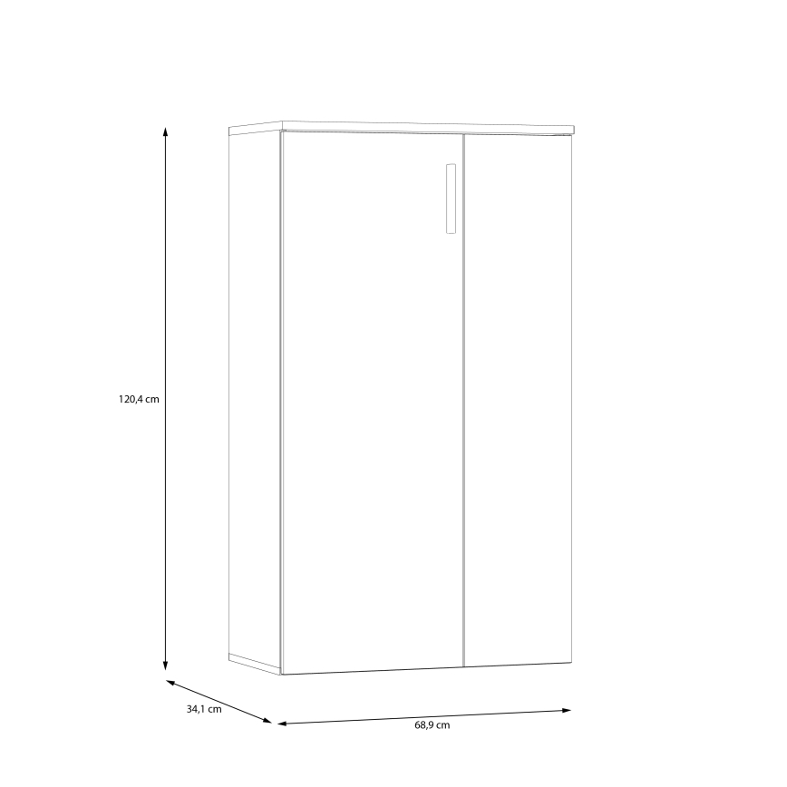 ETON cipős szekrény, artisan tölgy/zöld