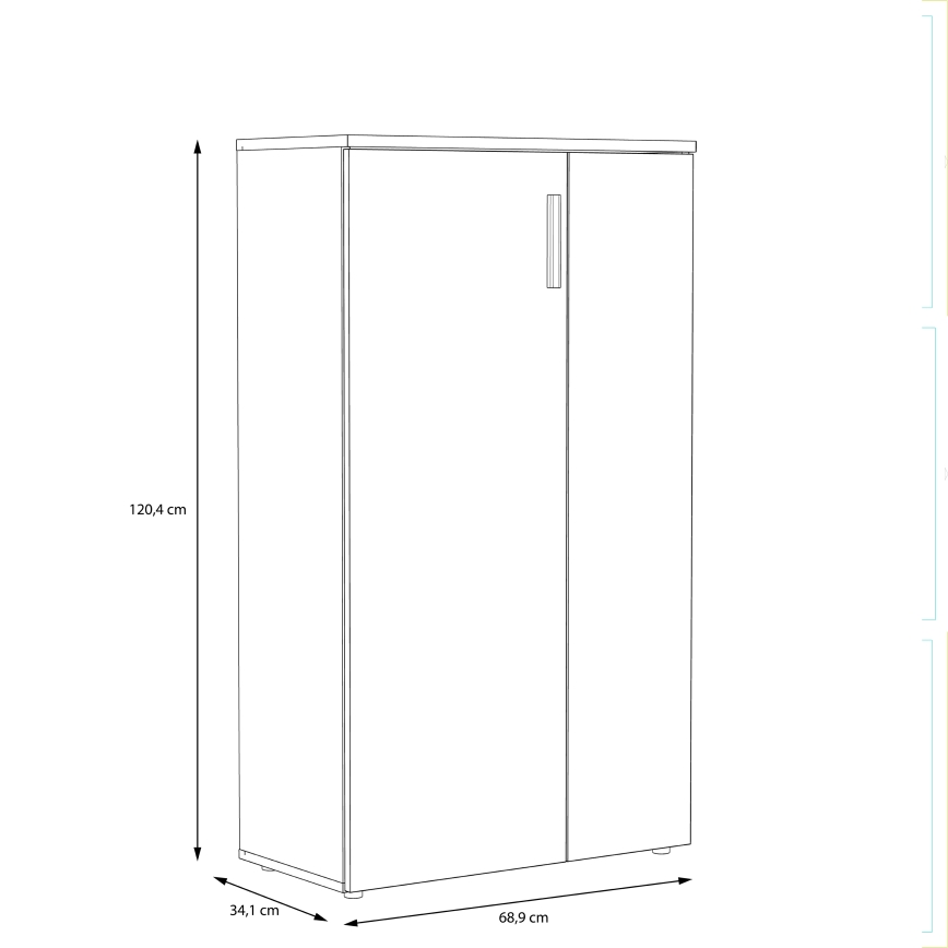 ETON cipős szekrény, fehér/szürke betonhatású