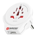 Európai USB utazóadapter külföldieknek Csehországban, USB-A 12W, E/F típus