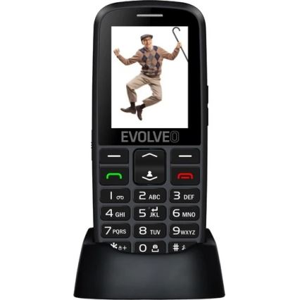Evolveo - EasyPhone EG 2G mobiltelefon időseknek fekete