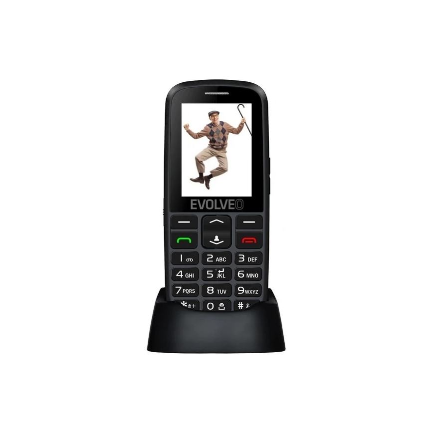 Evolveo - EasyPhone EG 2G mobiltelefon időseknek fekete