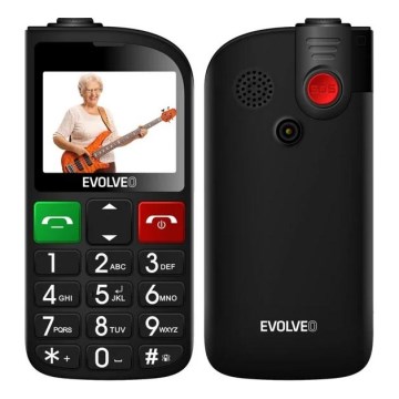Evolveo - EasyPhone FL, idősbarát mobiltelefon, fekete