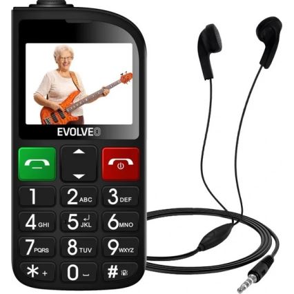 Evolveo - EasyPhone FL, mobiltelefon időseknek, fekete