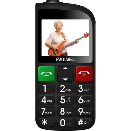 Evolveo - EasyPhone FL, mobiltelefon időseknek, fekete