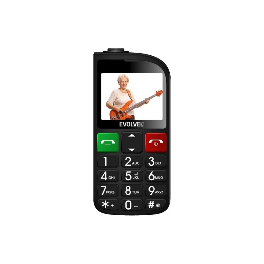 Evolveo - EasyPhone FL, mobiltelefon időseknek, fekete