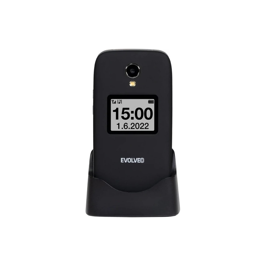 Evolveo - EasyPhone FS kihajtható mobiltelefon időseknek 2.8 fekete