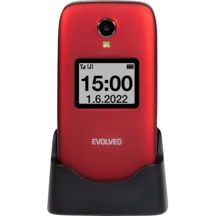 Evolveo - EasyPhone FS kihajtható mobiltelefon időseknek 2.8 piros