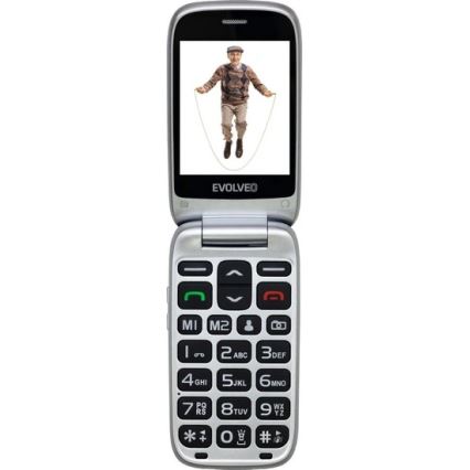 Evolveo - EasyPhone FS kihajtható mobiltelefon időseknek 2.8 piros