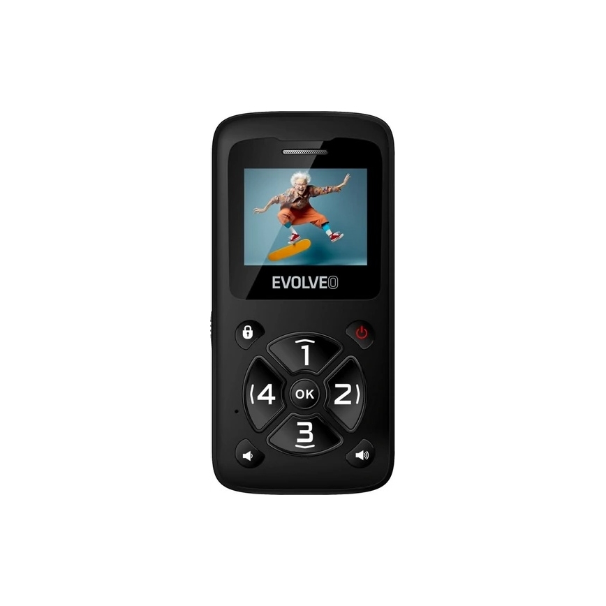 Evolveo - EasyPhone ID mobiltelefon időseknek, fekete