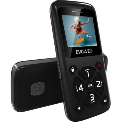 Evolveo - EasyPhone ID mobiltelefon időseknek, fekete