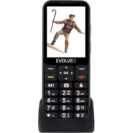 Evolveo - EasyPhone LT, 4G mobiltelefon időseknek, fekete