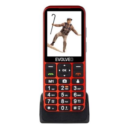 Evolveo - EasyPhone LT, 4G mobiltelefon időseknek, piros