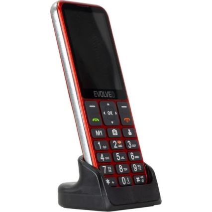 Evolveo - EasyPhone LT, 4G mobiltelefon időseknek, piros
