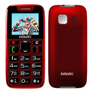 Evolveo - EasyPhone, mobiltelefon időseknek, piros