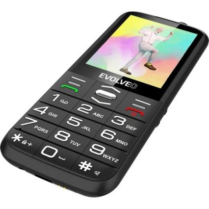 Evolveo - EasyPhone XO, mobiltelefon időseknek, fekete