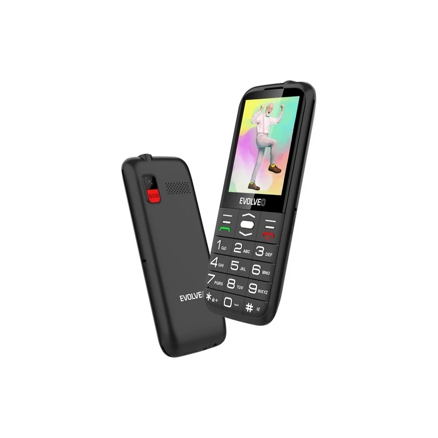 Evolveo - EasyPhone XO, mobiltelefon időseknek, fekete