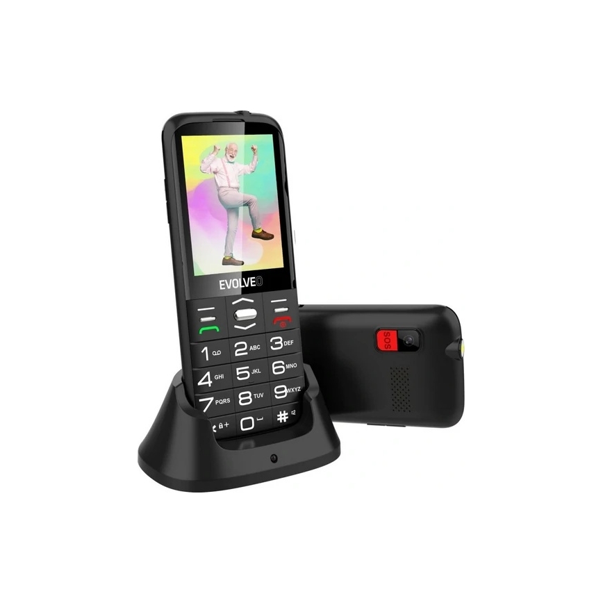 Evolveo - EasyPhone XO, mobiltelefon időseknek, fekete