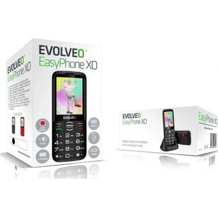 Evolveo - EasyPhone XO, mobiltelefon időseknek, fekete
