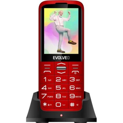 Evolveo - EasyPhone XO, mobiltelefon időseknek, piros