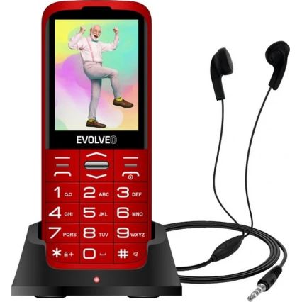 Evolveo - EasyPhone XO, mobiltelefon időseknek, piros