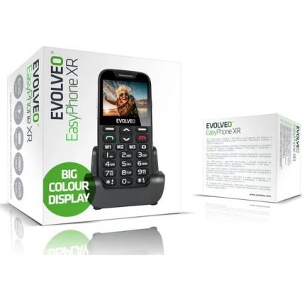 Evolveo - EasyPhone XR, 4G mobiltelefon időseknek, fekete