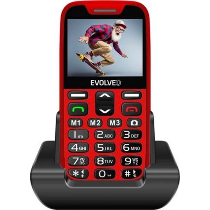 Evolveo - EasyPhone XR, 4G mobiltelefon időseknek, piros