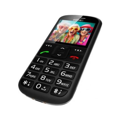 Evolveo - EasyPhone XS, időseknek szánt mobiltelefon, fekete