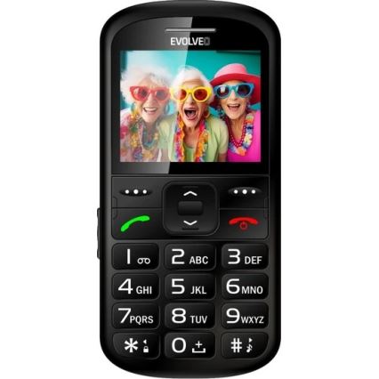 Evolveo - EasyPhone XS mobiltelefon időseknek, fekete