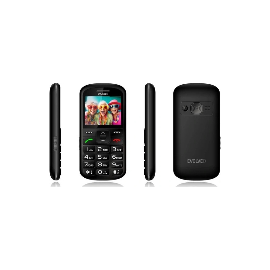 Evolveo - EasyPhone XS mobiltelefon időseknek, fekete