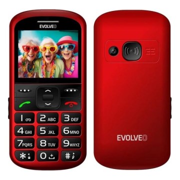 Evolveo - EasyPhone XS, mobiltelefon időseknek, piros