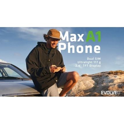 Evolveo - MaxPhone A1 gombos Dual SIM telefon fekete