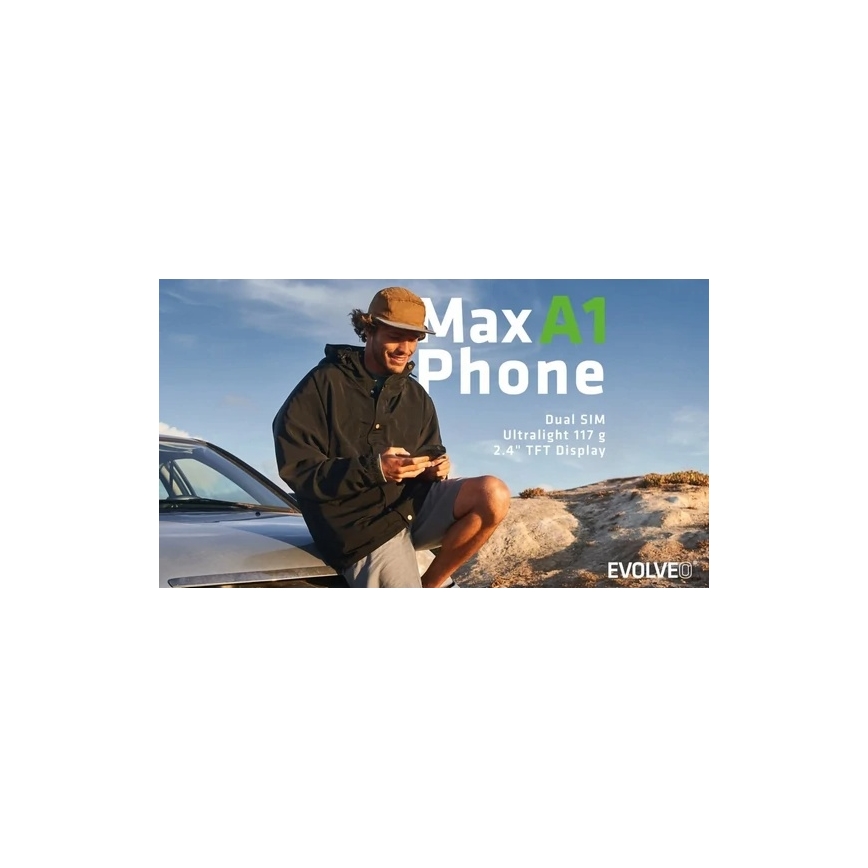 Evolveo - MaxPhone A1 gombos Dual SIM telefon fekete
