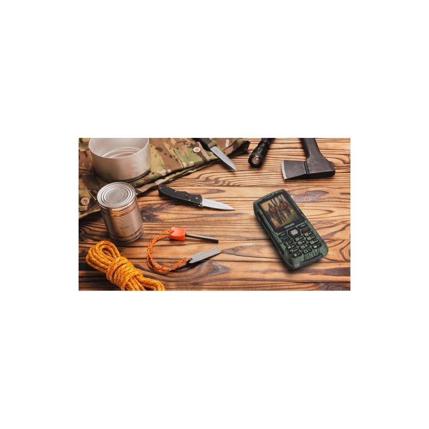 Evolveo-StrongPhone H1, vízálló Dual SIM telefon, vadászkamuflázs