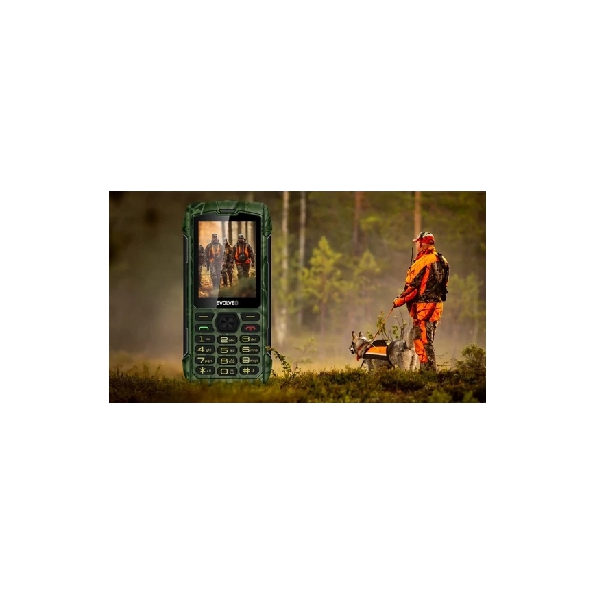 Evolveo - StrongPhone H1, vízálló Dual SIM telefon vadászkamuflázs mintázattal