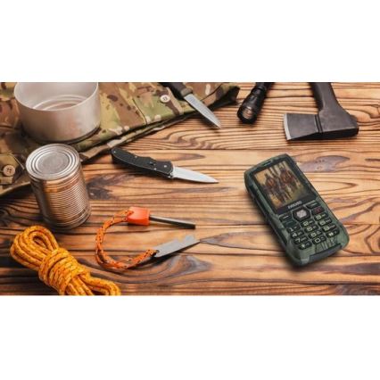 Evolveo - StrongPhone H1, vízálló Dual SIM telefon vadászkamuflázs mintázattal