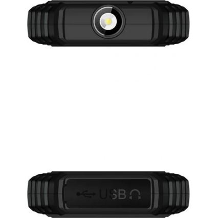 Evolveo - StrongPhone Q1, vízálló Dual SIM telefon, fekete - narancssárga