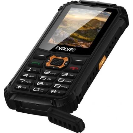 Evolveo - StrongPhone Q1, vízálló Dual SIM telefon, fekete - narancssárga