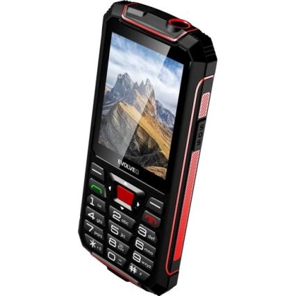 Evolveo - StrongPhone W4 vízálló Dual SIM-es telefon, fekete/piros