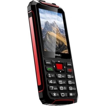 Evolveo - StrongPhone W4 vízálló Dual SIM-es telefon, fekete/piros