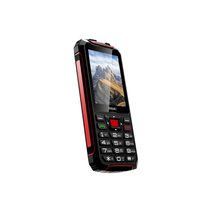 Evolveo - StrongPhone W4 vízálló Dual SIM-es telefon, fekete/piros