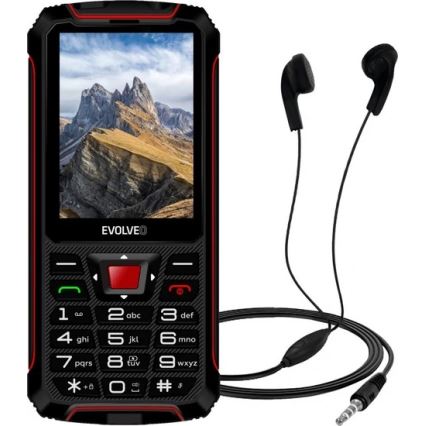 Evolveo - StrongPhone W4 vízálló Dual SIM-es telefon, fekete/piros