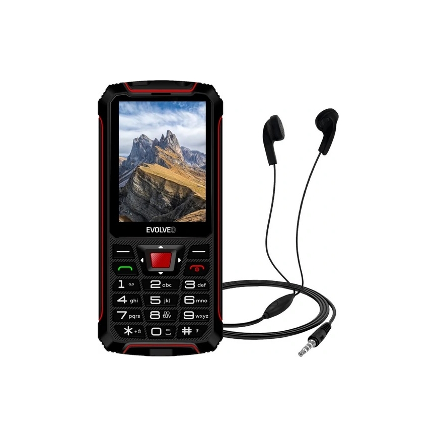 Evolveo - StrongPhone W4 vízálló Dual SIM-es telefon, fekete/piros