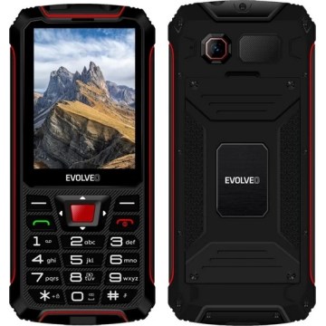 Evolveo - StrongPhone W4, vízálló Dual SIM telefon, fekete-piros