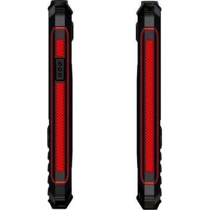 Evolveo - StrongPhone W4, vízálló Dual SIM telefon fekete/piros