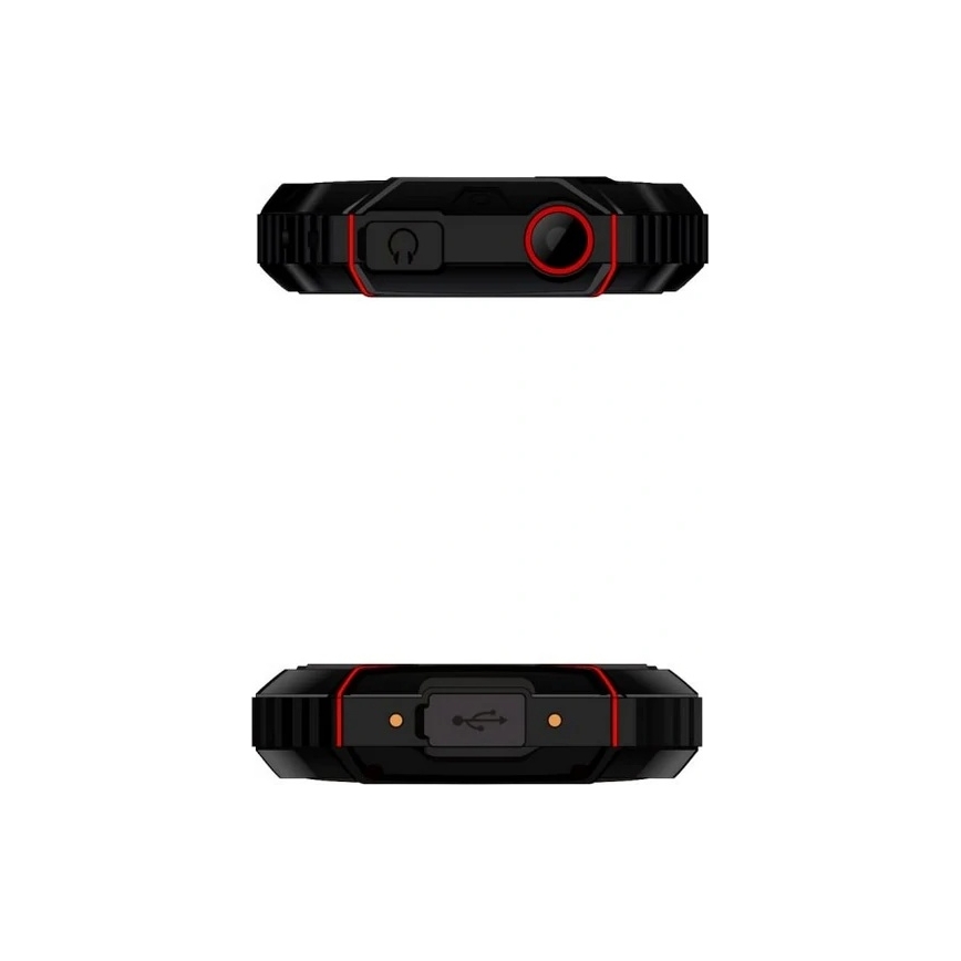 Evolveo - StrongPhone W4, vízálló Dual SIM telefon fekete/piros