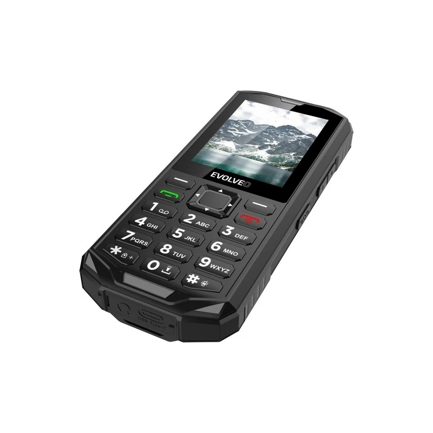 Evolveo - StrongPhone X5, vízálló Dual SIM telefon fekete/szürke