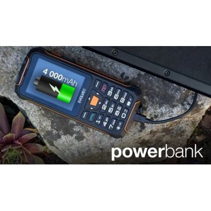 Evolveo - StrongPhone Z6, vízálló Dual SIM telefon fekete/narancssárga